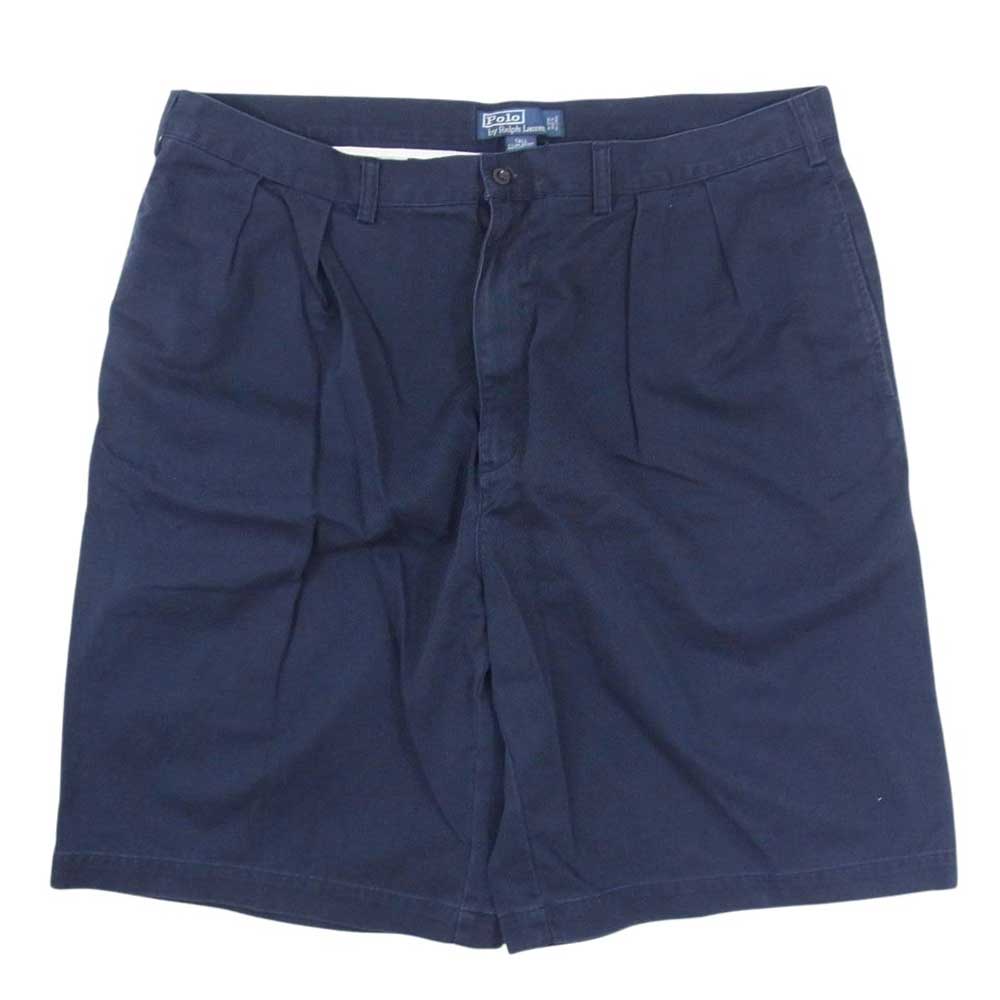 POLO RALPH LAUREN ポロ・ラルフローレン 2タック チノ ショーツ ネイビー系 42T【中古】