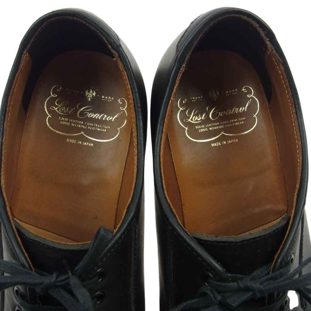 LOST CONTROL ロストコントロール PLAIN TOE プレーントゥ シューズ ブラック系 26.5cm程度/8.5インチ【中古】