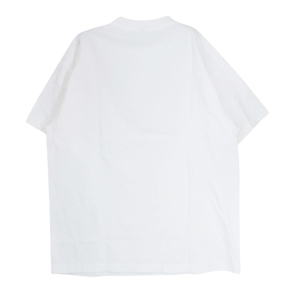 SAINT MICHAEL セントマイケル SM-YS8-0000-C07 BORNXRAISED BR_SS TEE ロゴ プリント 半袖 Tシャツ  ホワイト系 L【新古品】【未使用】【中古】