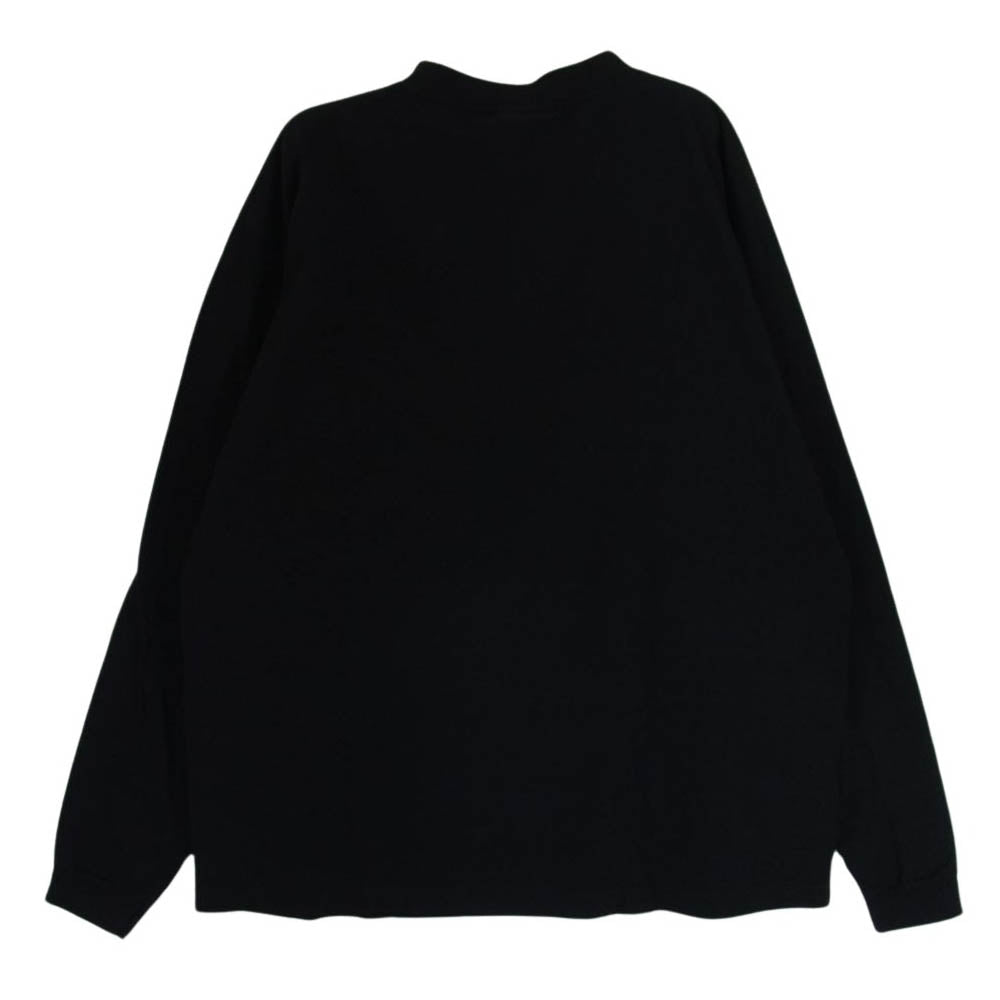 SAINT MICHAEL セントマイケル SM-YS8-0000-C08 BR_LS TEE/BORN SAINT ロゴ プリント 長袖 Tシャツ ブラック系 L【新古品】【未使用】【中古】