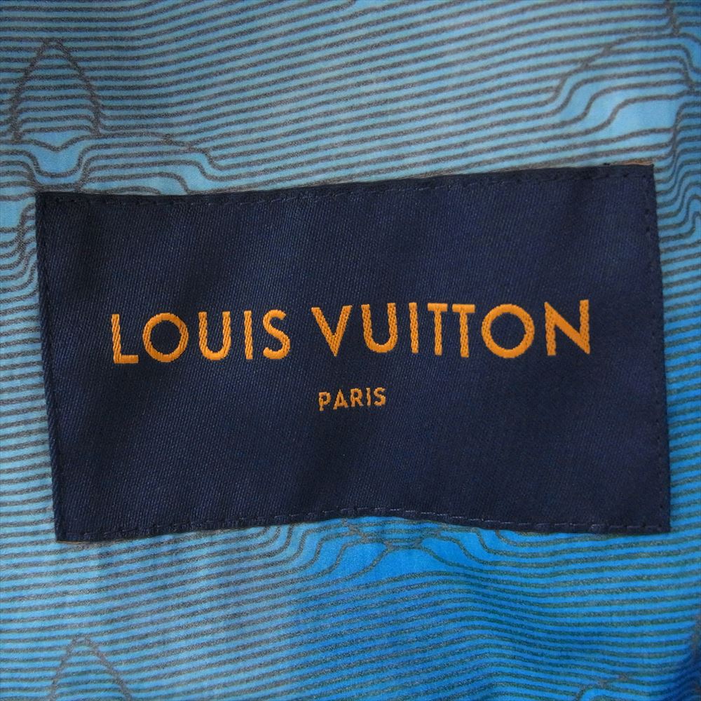 LOUIS VUITTON ルイ・ヴィトン 22SS  1A9GQH RM221M JL0 HMB26W プリーテッド ウィンドブレーカーブルゾン モノグラム ブルー系 48【中古】