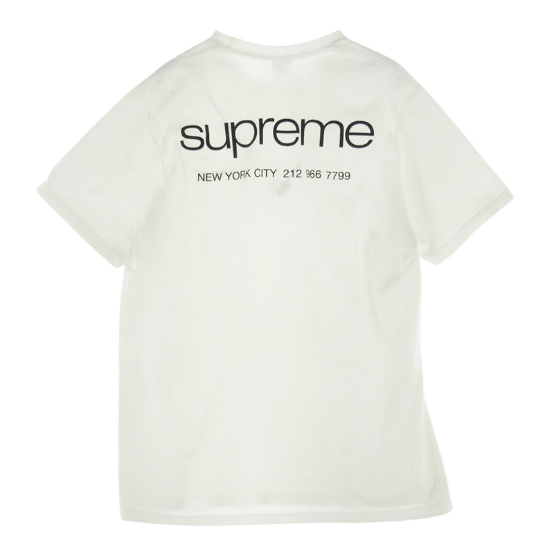 Supreme シュプリーム 23AW NYC Tee New York ニューヨーク ロゴ プリント 半袖 Tシャツ ホワイト系 L【中古】