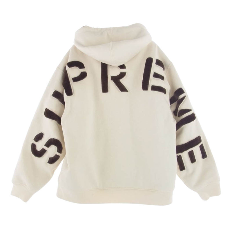 Supreme シュプリーム 22aw  Faux Fur Lined Zip Up Hoodie Sweatshirt ファー ジップ パーカー オフホワイト系 L【美品】【中古】