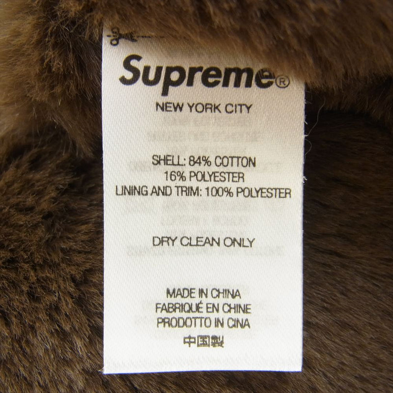 Supreme シュプリーム 22aw  Faux Fur Lined Zip Up Hoodie Sweatshirt ファー ジップ パーカー オフホワイト系 L【美品】【中古】