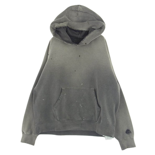 VISVIM ビズビム 22AW 0122205010015 AMPLUS SB HDIE PCRASH P.O. CRASH アンプラス クラッシュ ダメージ加工 フーディ パーカー グレー系 2【美品】【中古】