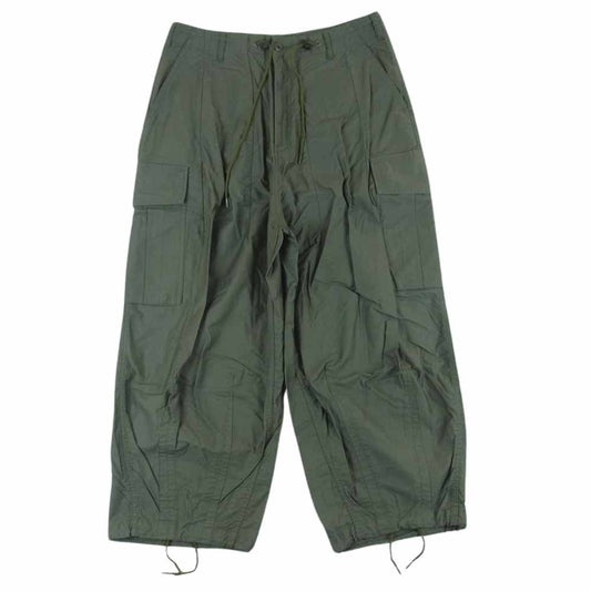 Needles ニードルス HM222 H.D. Pant BDU ヒザデル カーゴ パンツ コットン 日本製 カーキ系 S【中古】