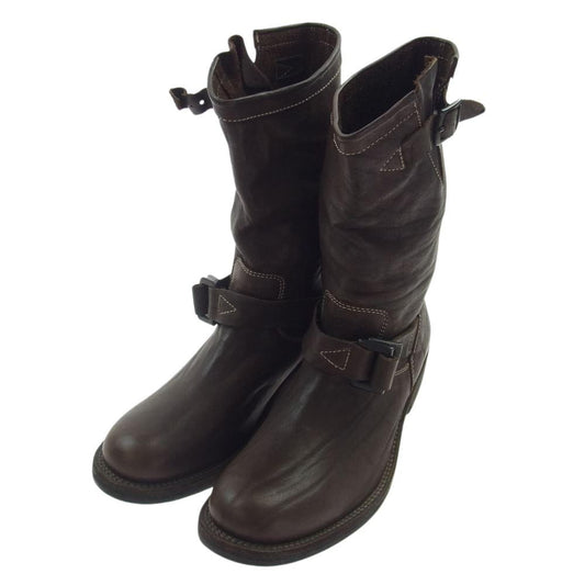 ISAMUKATAYAMA BACKLASH イサムカタヤマバックラッシュ 500-01 ダブルショルダー タンクソール レザー エンジニア ブーツ ブラウン系 25.5【中古】