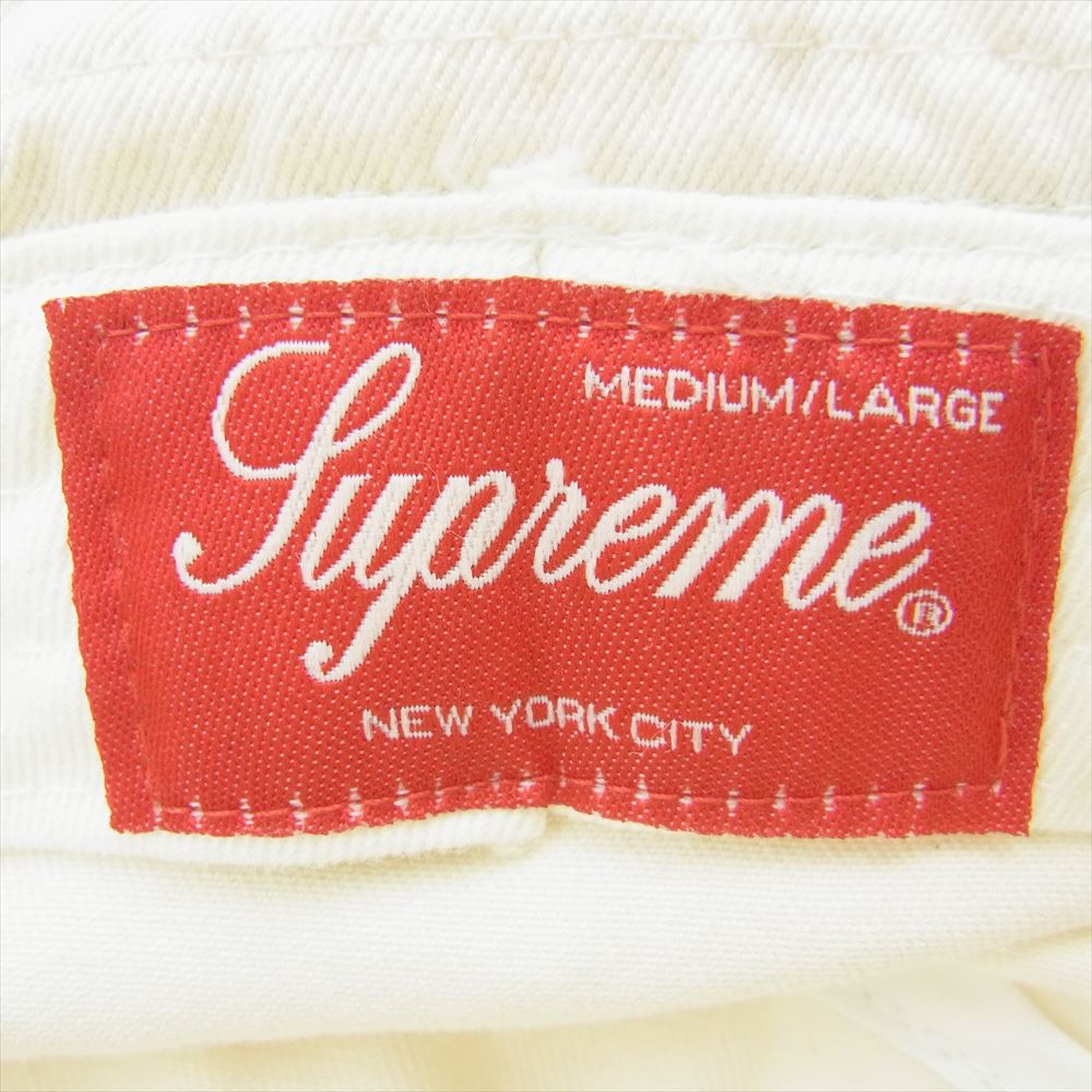 Supreme シュプリーム 19AW Jacquard Logo Taping Crusher Hat ジャガード ハット オフホワイト系【中古】