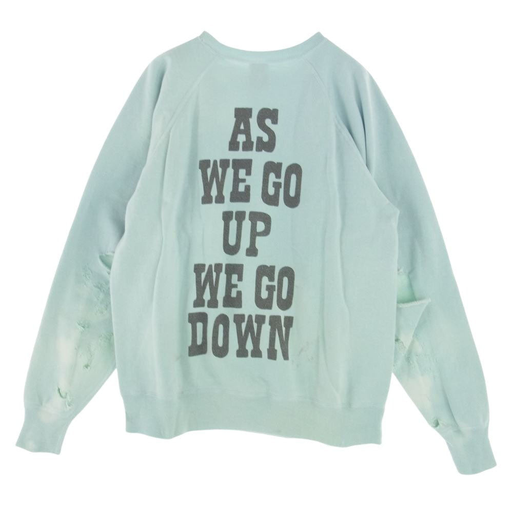 SAINT MICHAEL セントマイケル 23AW SM-A23-0000-024 JESUS CREW NECK SWEAT クルーネック プリント スウェット トレーナー  ライトブルー系 L【中古】