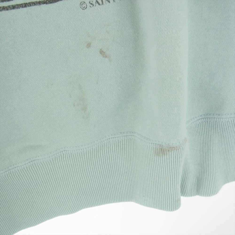 SAINT MICHAEL セントマイケル 23AW SM-A23-0000-024 JESUS CREW NECK SWEAT クルーネック プリント スウェット トレーナー  ライトブルー系 L【中古】