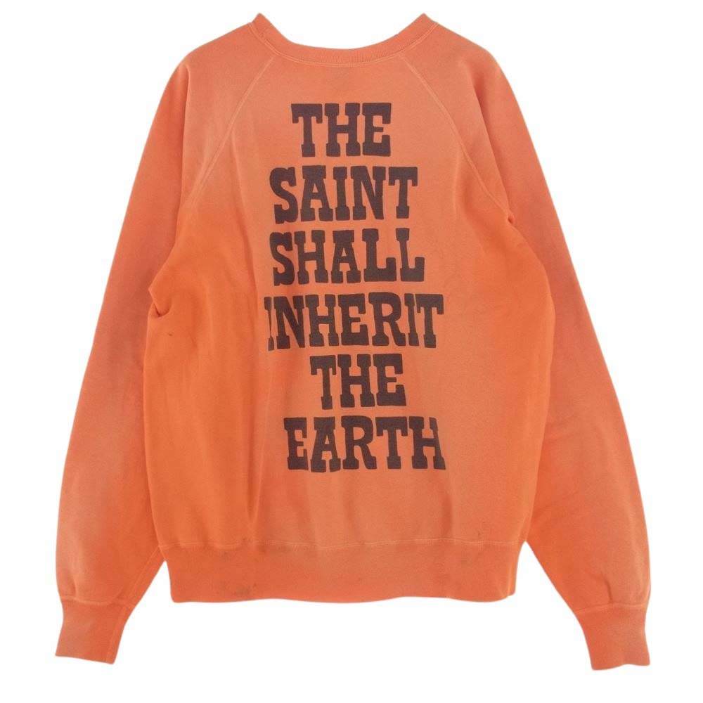 SAINT MICHAEL セントマイケル 23AW SM-A23-0000-023 MICHAEL CRW N SWT クルーネック プリント スウェット トレーナー  オレンジ系 XL【中古】