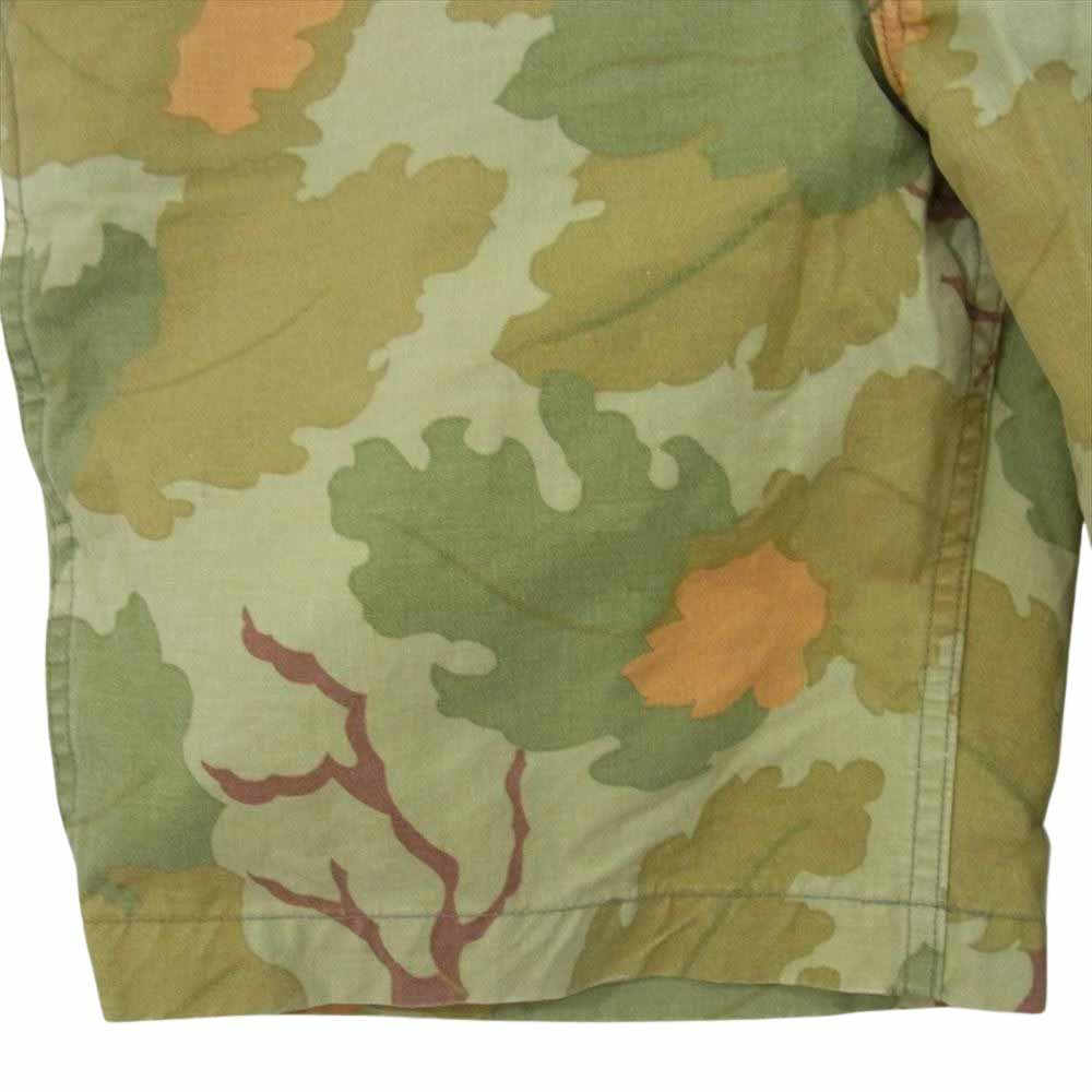 COOTIE クーティー 迷彩柄 カモフラ ボタニカル ショート ハーフパンツ カーキ系 S【中古】