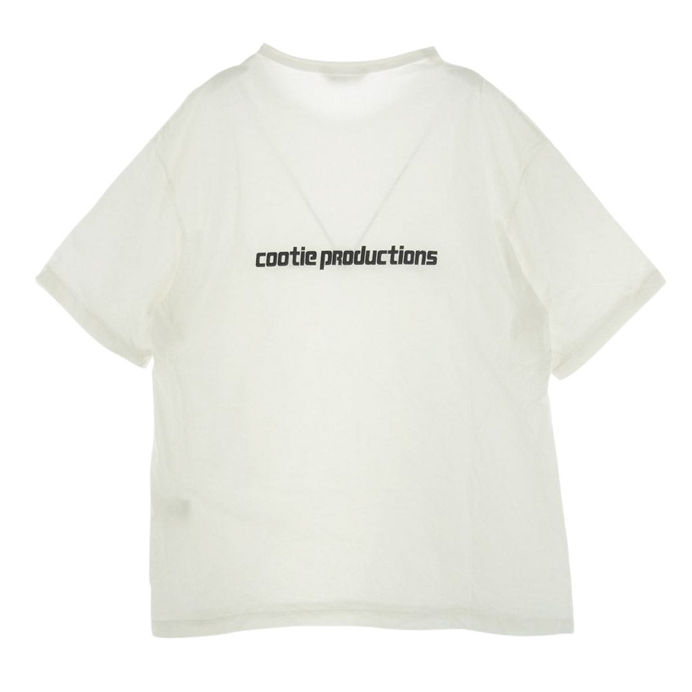 COOTIE クーティー ロゴ プリント オーバーサイズ 半袖 クルーネック Tシャツ ホワイト系 M【中古】
