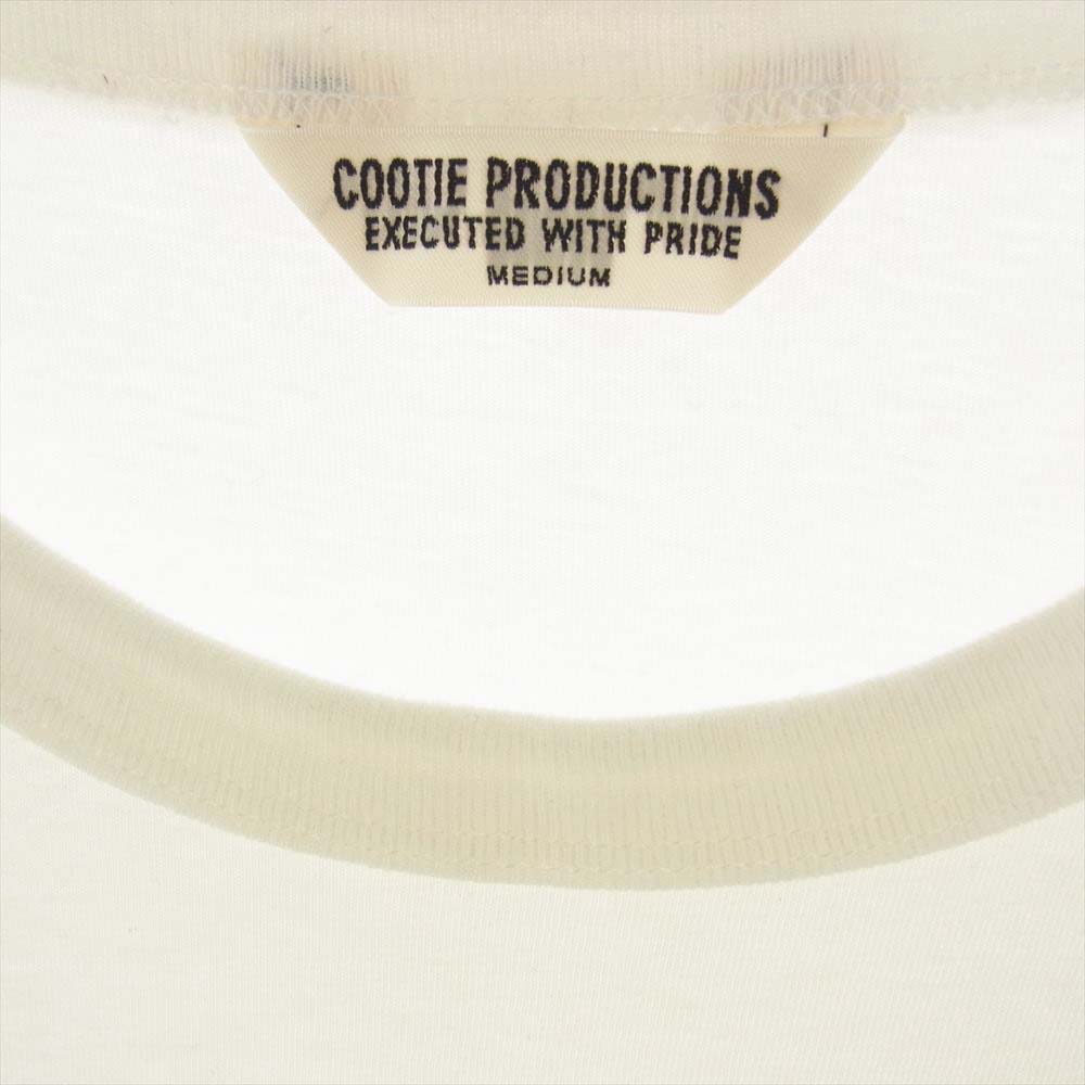 COOTIE クーティー ロゴ プリント オーバーサイズ 半袖 クルーネック Tシャツ ホワイト系 M【中古】