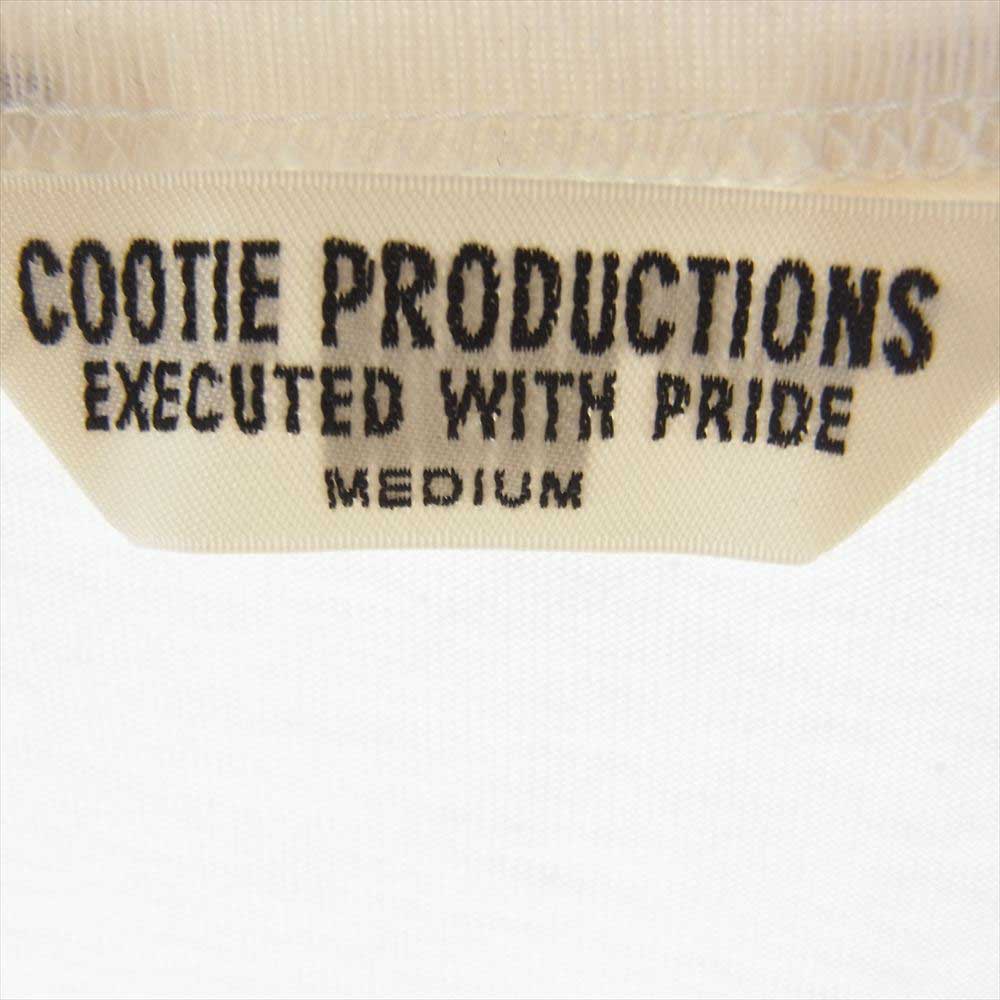 COOTIE クーティー ロゴ プリント オーバーサイズ 半袖 クルーネック Tシャツ ホワイト系 M【中古】