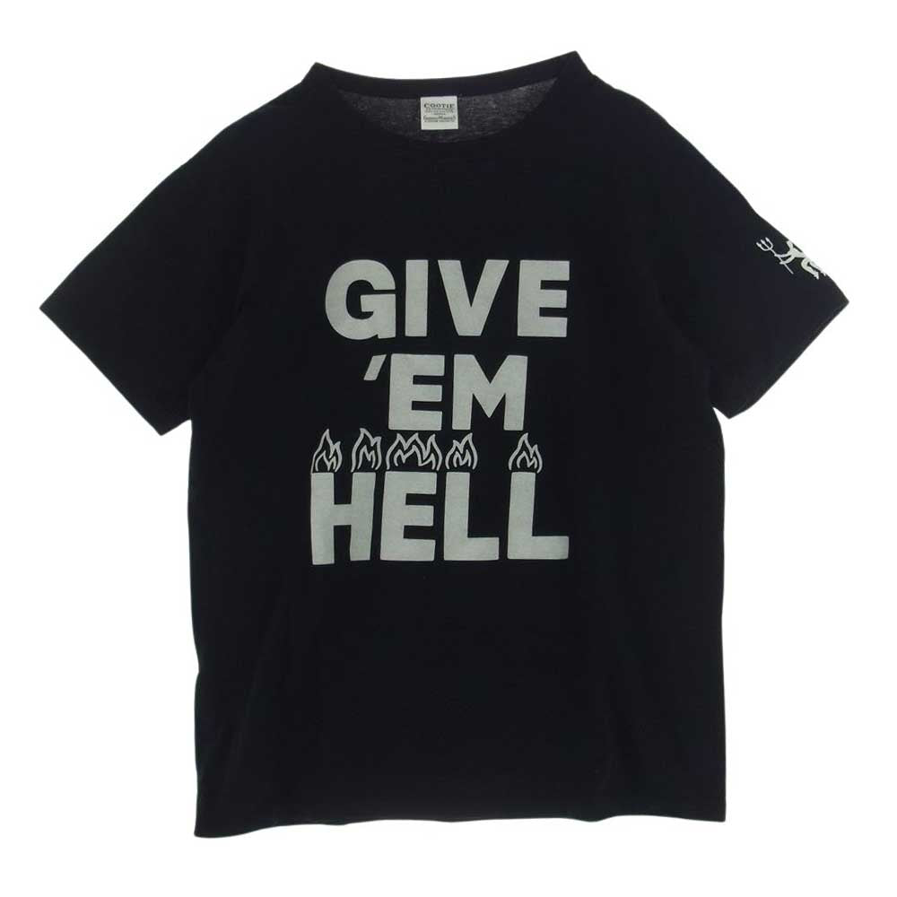 COOTIE クーティー GIVE ME HELL 半袖 クルーネック Tシャツ ブラック系 M【中古】