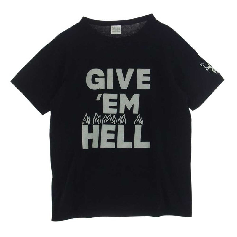 COOTIE クーティー GIVE ME HELL  半袖 クルーネック Tシャツ ブラック系 M【中古】