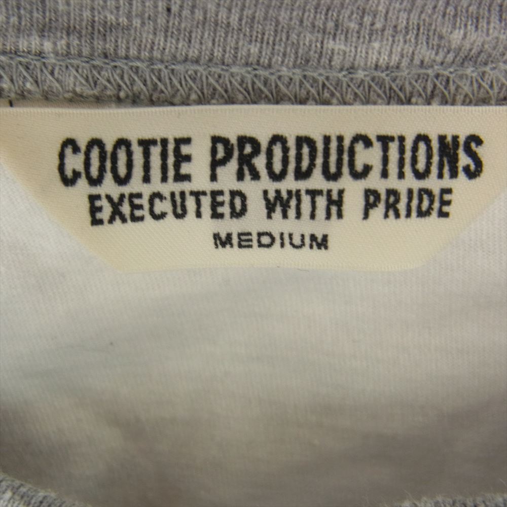 COOTIE クーティー 20SS Cellie S/S Tee オーバーサイズ レイヤード  ロゴ プリント クルーネック 半袖 Tシャツ  グレー系 M【中古】
