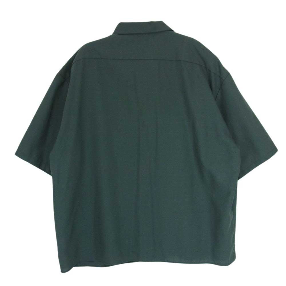 COOTIE クーティー T/W Work S/S Shirt ウール ポリエステル 半袖 ワークシャツ グリーン系 M【中古】