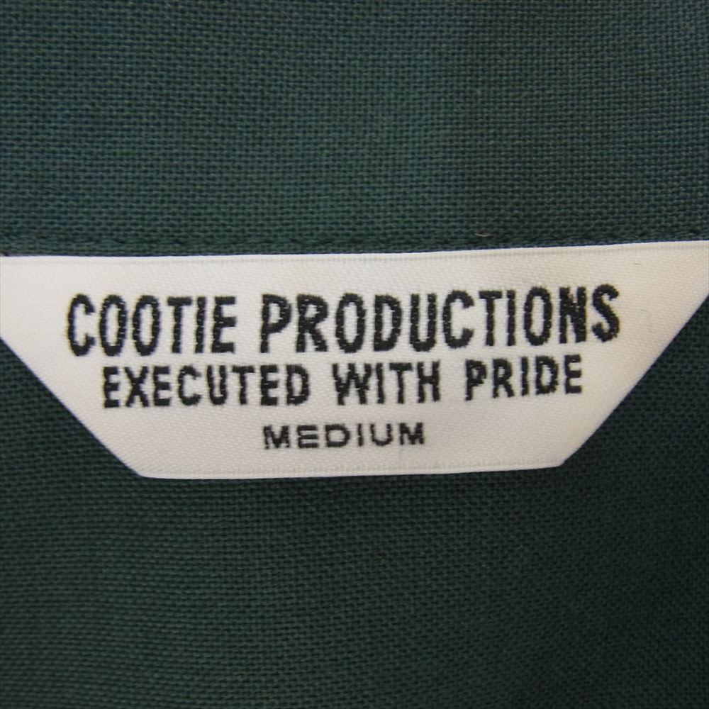 COOTIE クーティー T/W Work S/S Shirt ウール ポリエステル 半袖 ワークシャツ グリーン系 M【中古】