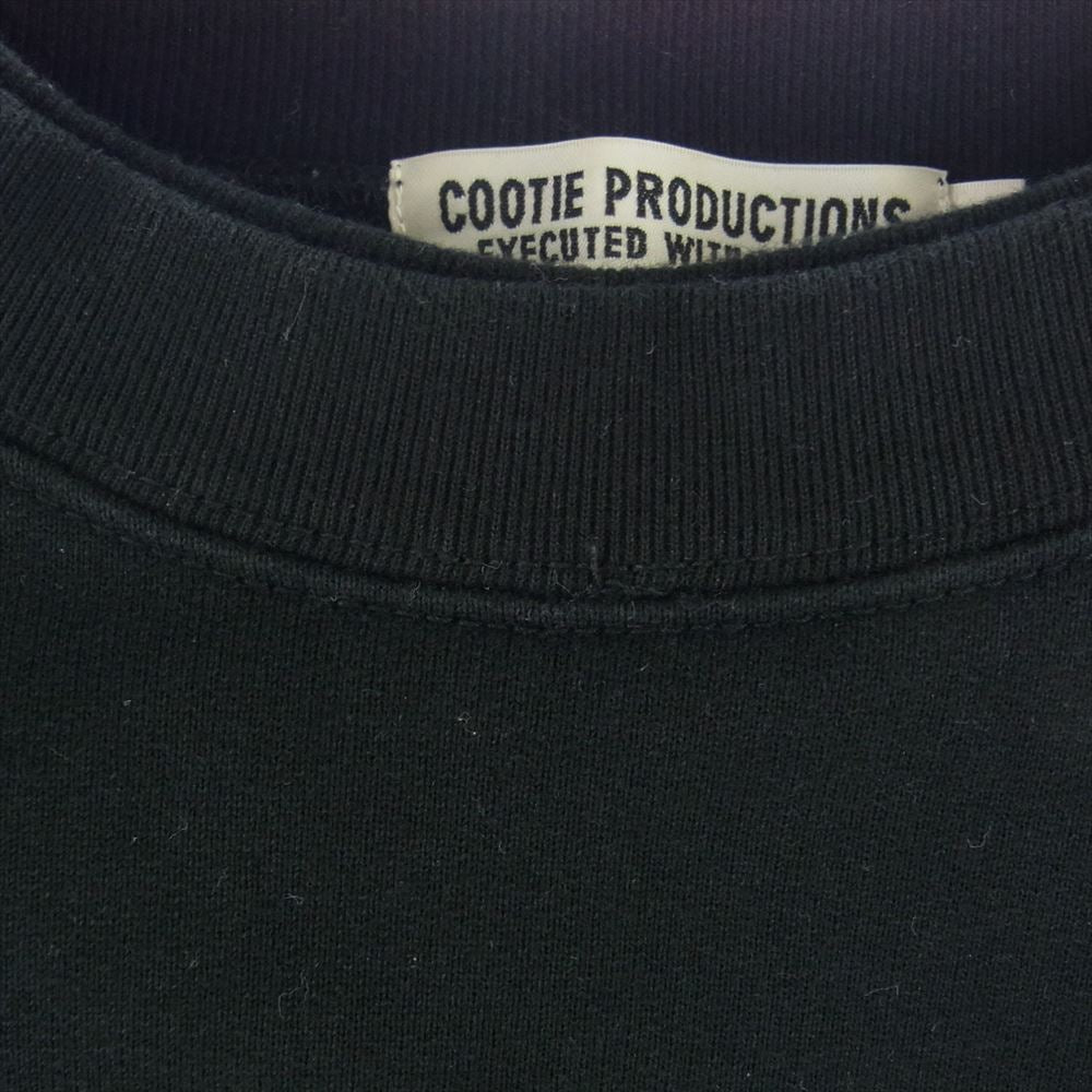 COOTIE クーティー ロゴ プリント オーバーサイズ 長袖 レイヤード スウェット トレーナー ブラック系 S【中古】