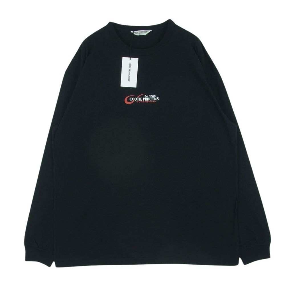 COOTIE クーティー 21AW CTE-21A323 Print L/S Tee ロゴ クルーネック ロングスリーブ 長袖 Tシャツ ブラック系 M【極上美品】【中古】
