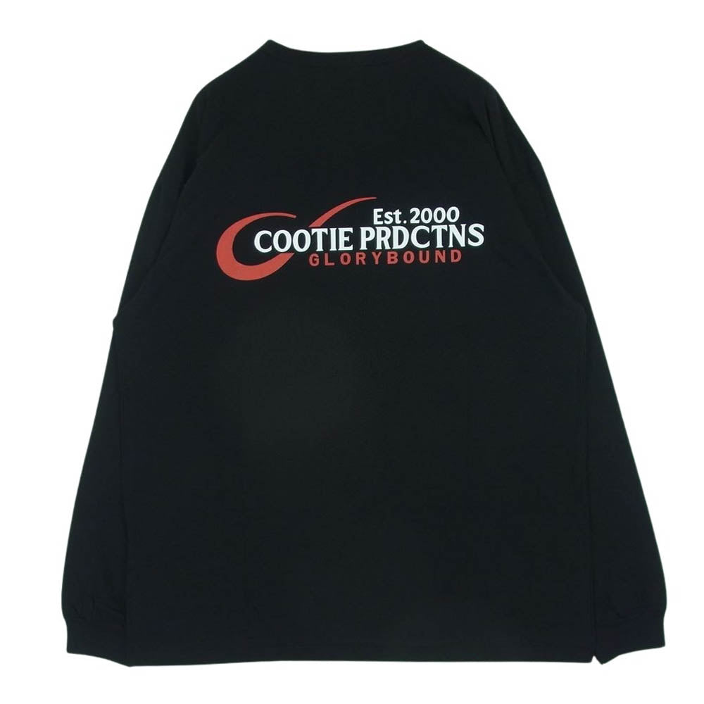 COOTIE クーティー 21AW CTE-21A323 Print L/S Tee ロゴ クルーネック ロングスリーブ 長袖 Tシャツ ブラック系 M【極上美品】【中古】