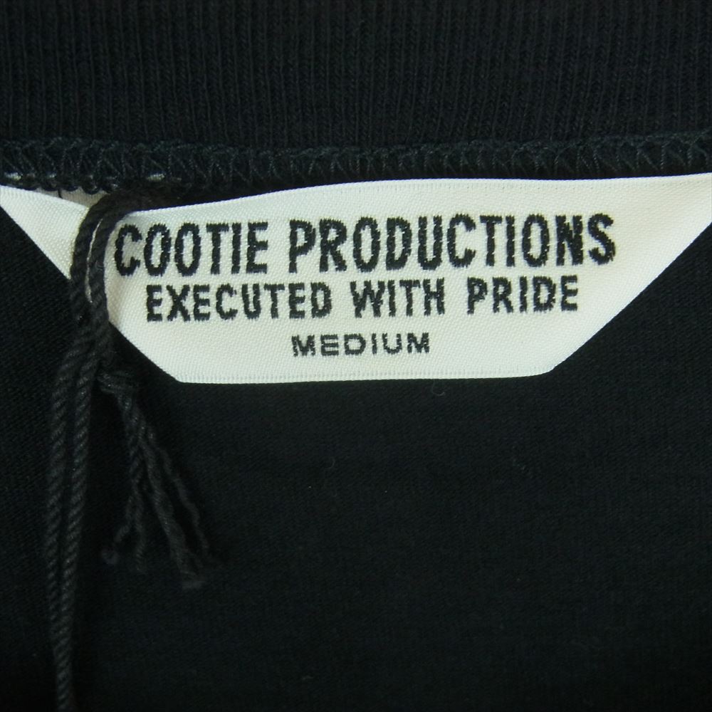COOTIE クーティー 21AW CTE-21A323 Print L/S Tee ロゴ クルーネック ロングスリーブ 長袖 Tシャツ ブラック系 M【極上美品】【中古】