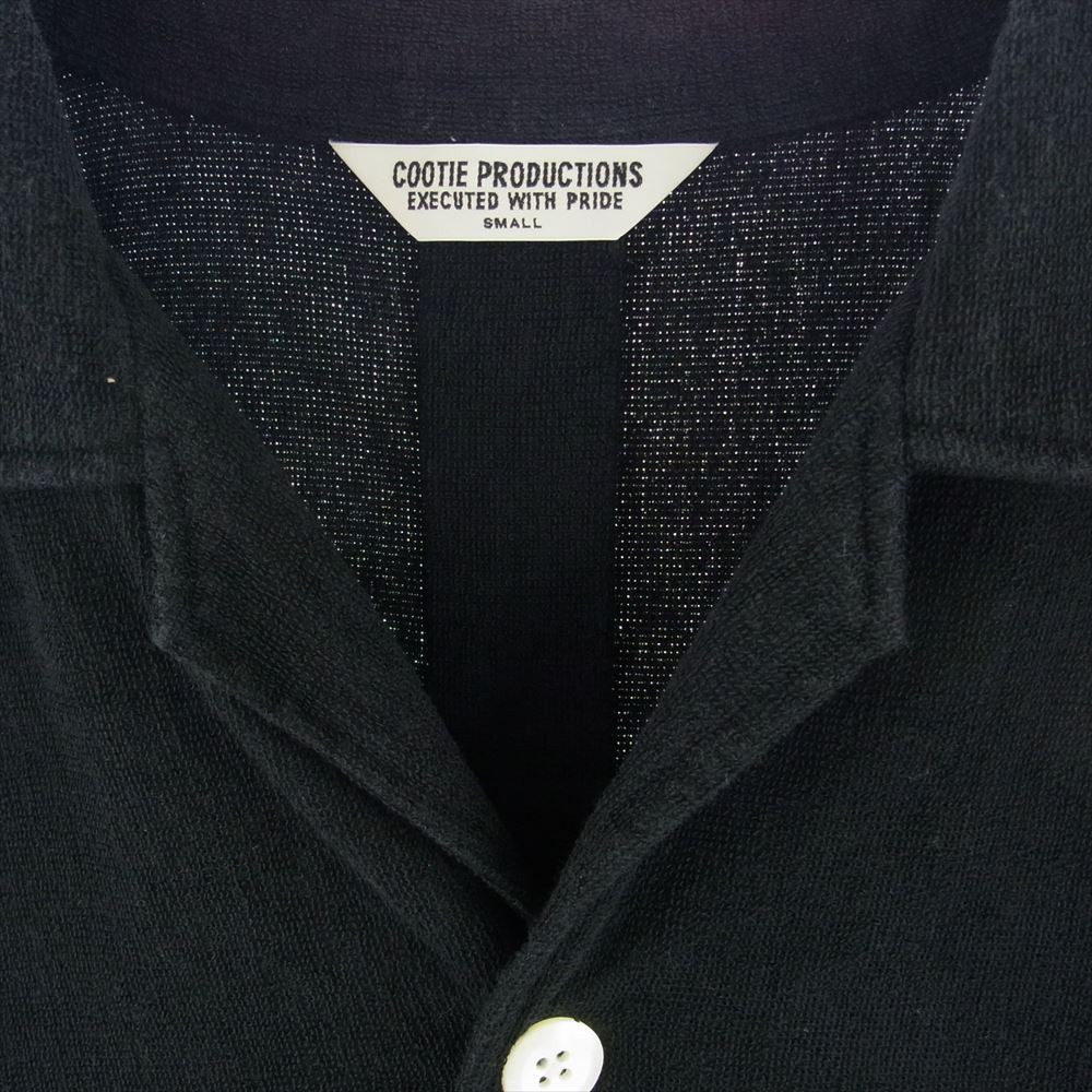 COOTIE クーティー CTE-22S407 Pile Open Collar S/S Shirt 今治 パイル オープンカラー 半袖 シャツ ブラック系 S【中古】