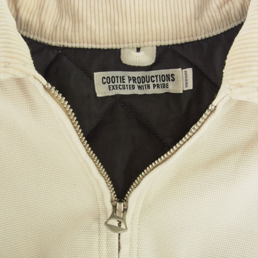 COOTIE クーティー CTE-20A208 Loose OX Work Jacket 裏地キルティング コットン ジップアップ ワーク ジャケット オフホワイト系 M【中古】