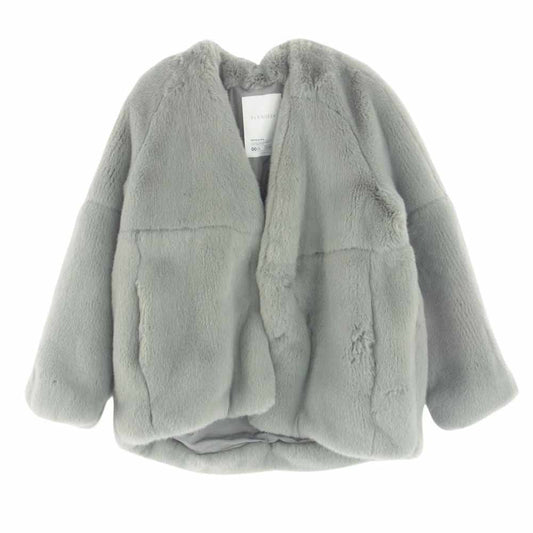 エレンディーク 511750001001-01 エコファー ノーカラー コート ジャケット グレー系 02【中古】