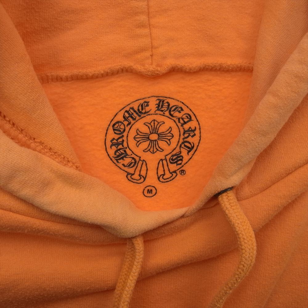 CHROME HEARTS クロムハーツ（原本無） × OFF-WHITE オフホワイト HD PLVR V OFF WHITE ロゴ バックプリント プルオーバー スウェット パーカー オレンジ系 M【中古】