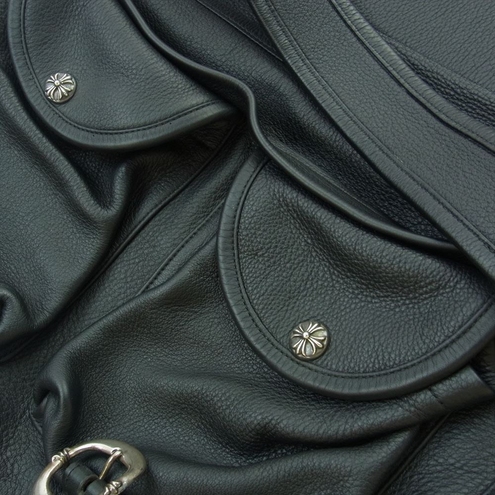 CHROME HEARTS クロムハーツ（原本無） SHOULDER BAG LARGE ガンスリンガー ストラップ レザー ショルダーバッグ ブラック系【中古】