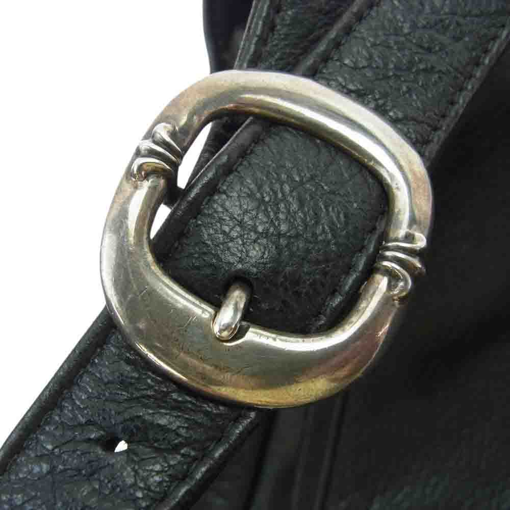 CHROME HEARTS クロムハーツ（原本無） BAG MAIL CEME CROSS セメタリークロスパッチ レザー ショルダーバッグ メールバッグ ブラック系【中古】
