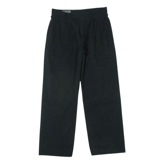 キャプテンサンシャイン 22AW KS22FPT07 Germent Dyed 2Pleats Straight Trousers 後染め ２タック トラウザーズ パンツ ブラック系 32【中古】