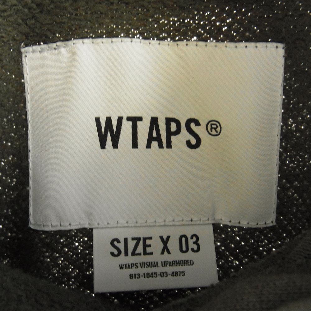 WTAPS ダブルタップス 23SS 222ATDT-CSM26 ACNE HOODY CTPL TEXTILE クロスボーン 刺繍 プルオーバー パーカー Olive Drab X 03【中古】