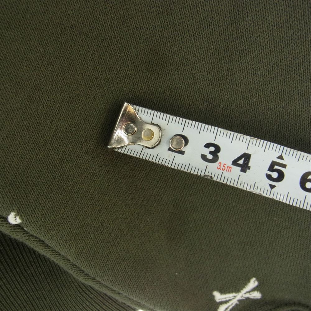 WTAPS ダブルタップス 23SS 222ATDT-CSM26 ACNE HOODY CTPL TEXTILE クロスボーン 刺繍 プルオーバー パーカー Olive Drab X 03【中古】