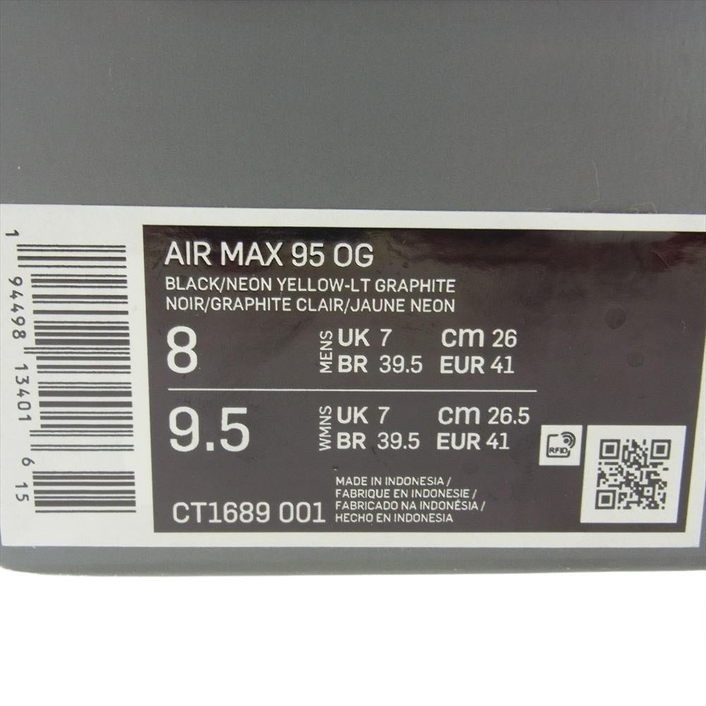 NIKE ナイキ  CT1689-001 Air Max 95 OG Neon Yellow エア マックス 95 ネオンイエロー スニーカー グレー系 イエロー系 26cm【美品】【中古】