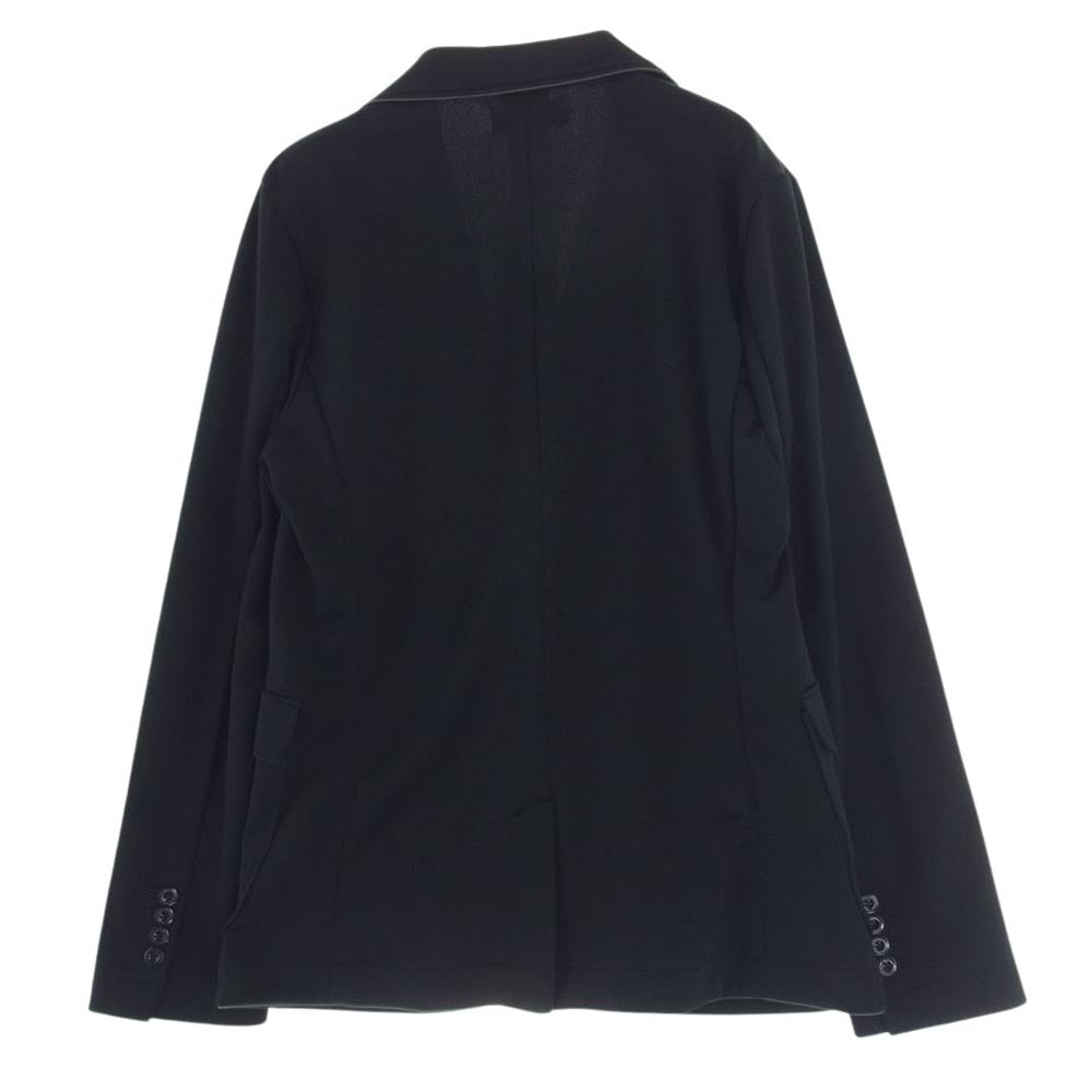 FRED PERRY フレッドペリー Piping パイピング ジャージ素材 テーラード ジャケット ブラック系 M【中古】