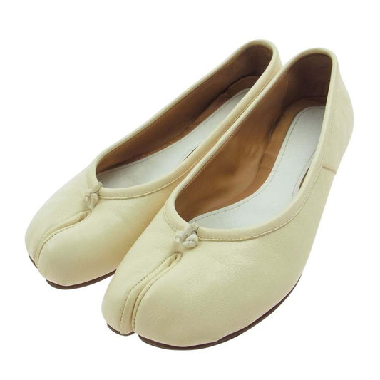 MAISON MARGIELA メゾンマルジェラ S58WZ042 Tabi ballet 足袋 タビ フラット パンプス シューズ アイボリー系 36【中古】