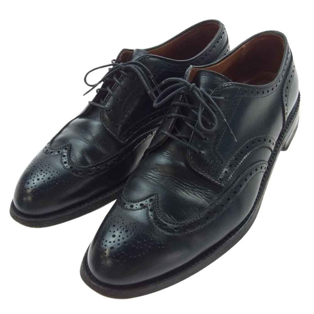 ALDEN オールデン 967 Wing-Tip ウィングチップ アバディーン カーフ シューズ ブラック系 7【中古】