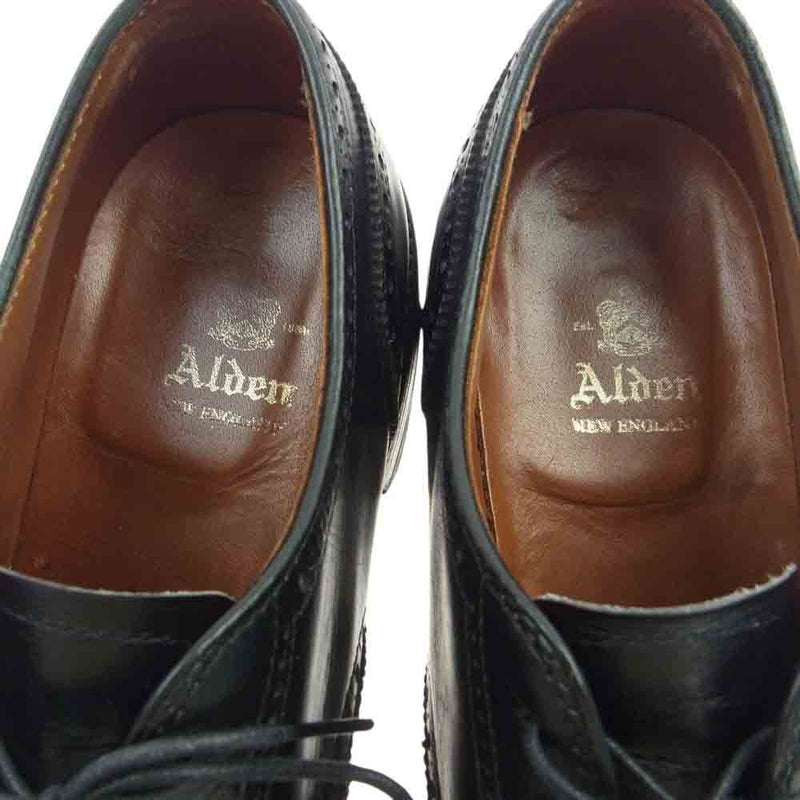 ALDEN オールデン 967 Wing-Tip ウィングチップ アバディーン カーフ シューズ ブラック系 7【中古】