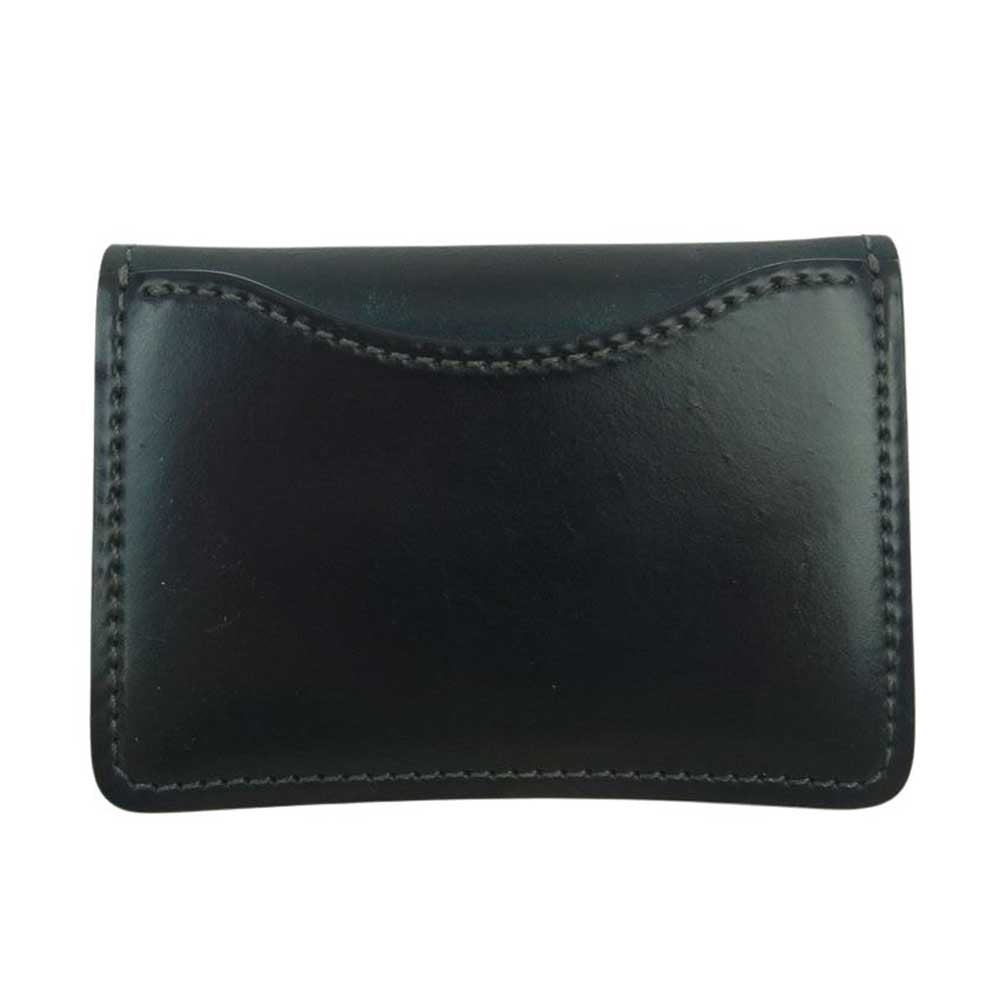 WILDSWANS ワイルドスワンズ TONGUE タング シェルコードバン レザー 二つ折り 財布 コインケース インテンスブルー フルグレイン ダークスティン 深緑系【中古】