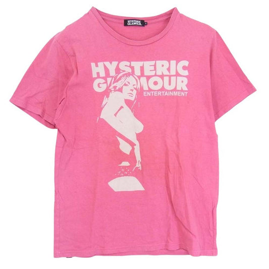 HYSTERIC GLAMOUR ヒステリックグラマー 0223CT04 ガール プリント 半袖 Tシャツ ピンク系 L【中古】