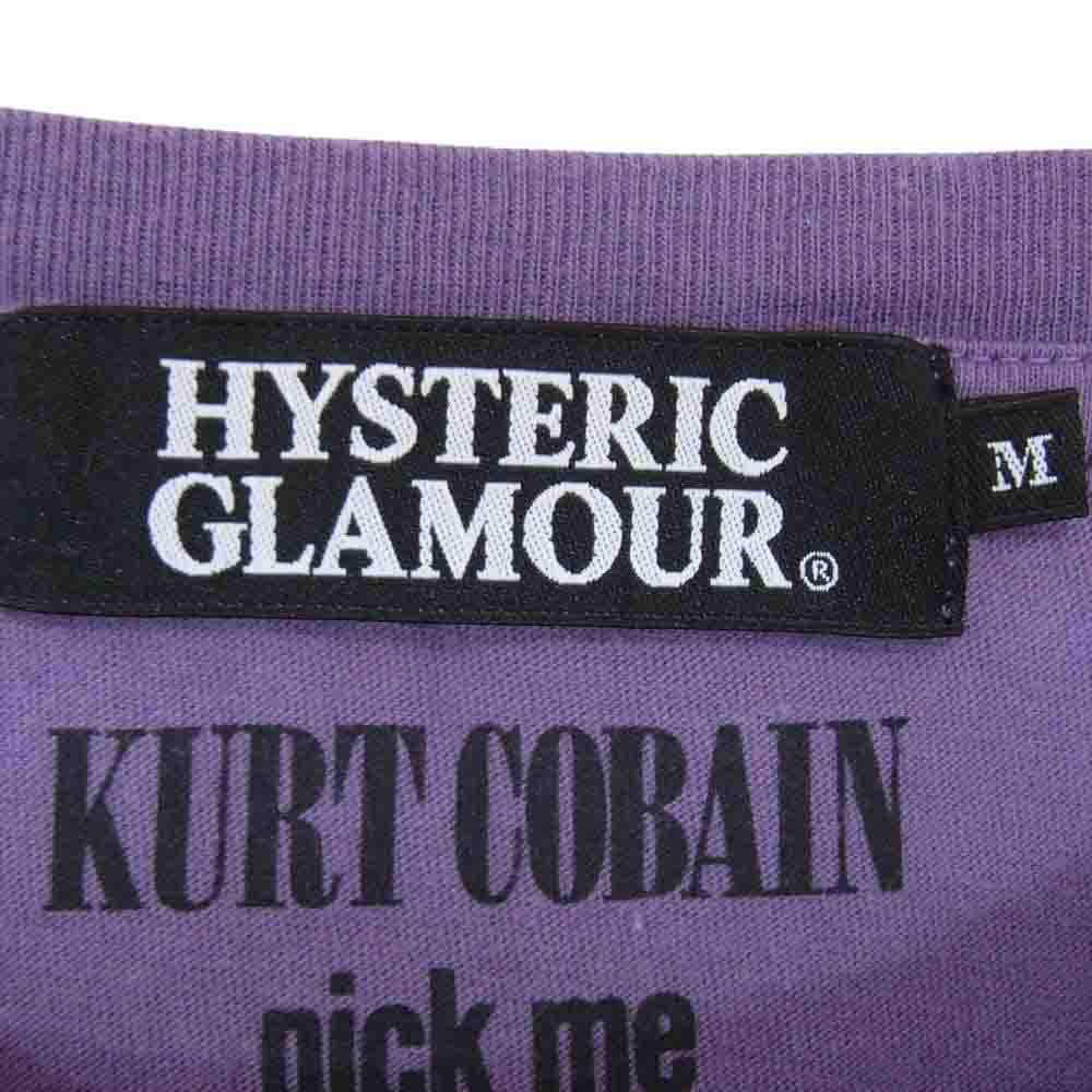 HYSTERIC GLAMOUR ヒステリックグラマー 0293CT20 Kurt Cobain カートコバーン プリント 半袖 Tシャツ パープル系 M【中古】
