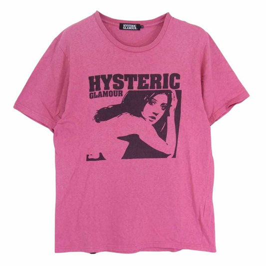 HYSTERIC GLAMOUR ヒステリックグラマー 0224CT02 ガール プリント 半袖 Tシャツ ピンク系 L【中古】