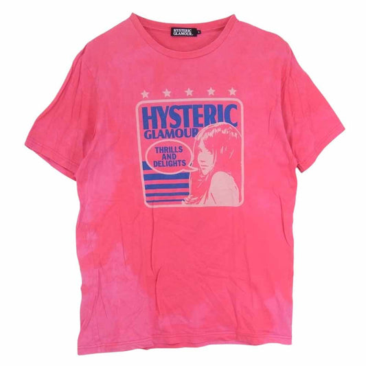 HYSTERIC GLAMOUR ヒステリックグラマー 0232CT14 ガール プリント 半袖 Tシャツ ピンク系 M【中古】