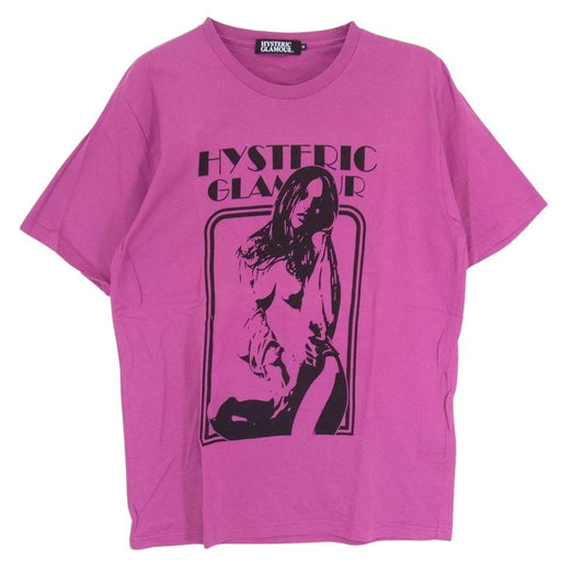 HYSTERIC GLAMOUR ヒステリックグラマー 0213CT22 ガール プリント ロゴ 半袖 Tシャツ ピンク系 M【中古】