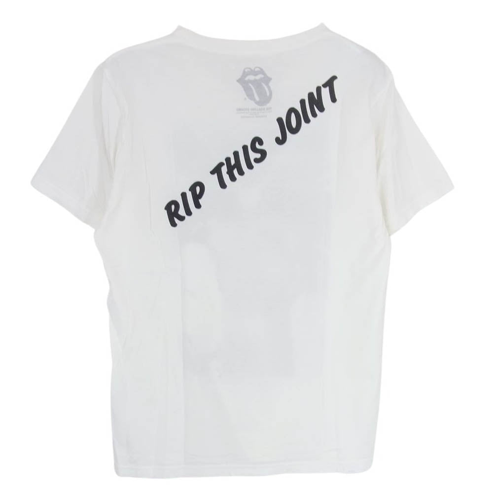 HYSTERIC GLAMOUR ヒステリックグラマー 0614CT01 HYSTERIC GLAMOUR ヒステリックグラマー Rolling Stones ローリングストーンズ プリント 半袖 Tシャツ ホワイト系 M【中古】