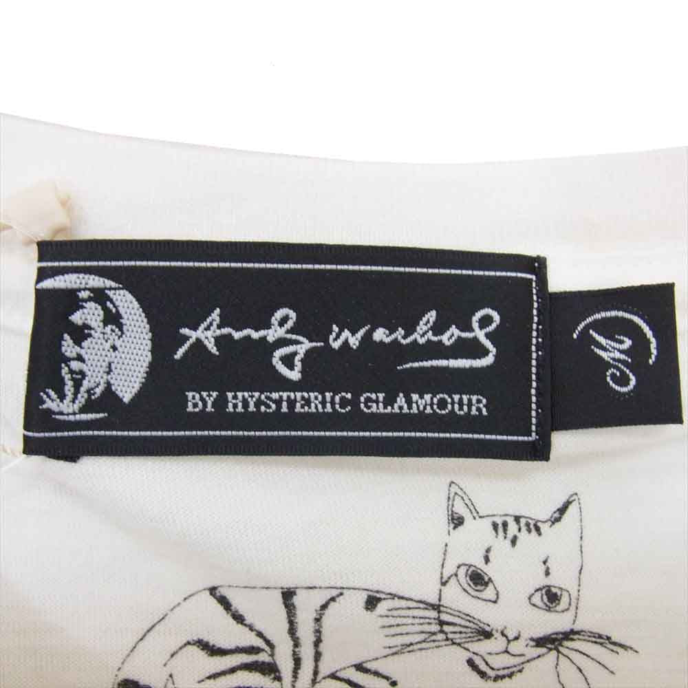 HYSTERIC GLAMOUR ヒステリックグラマー 0401CT01 Andy Warhol アンディウォーホル プリント 半袖  Tシャツ ホワイト系 M【新古品】【未使用】【中古】